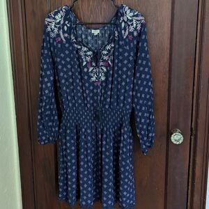Mason & Bell Blue Floral Dainty Cottagecore Romantic Long Sleeve Dress Size XL